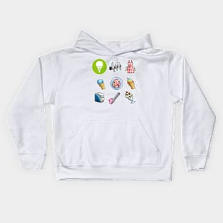 Sims 4 Cool Kitchen Stuff Icon Pack Kids Hoodie